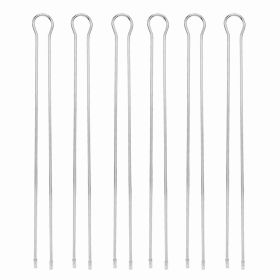 6Pcs Metal BBQ Grilling Fork Sticks Skewer BBQ Grill Set Outdoor Picnic Camping Barbecue