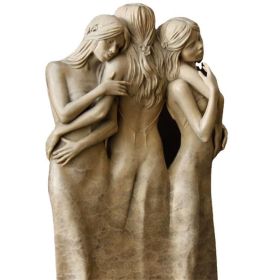 Halloween Ornament 2022,3 Pcs New Resin Handicraft Hugs the 3 Sisters Statue, Meets Goddess and Hopes to Harvest Home Decorations