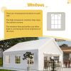 20x20FT Party Tent Heavy Duty, Large Wedding Event Shelters with 2 Storage Bags & Removable Sidewalls