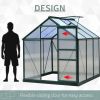 6' x 6' x 7' Polycarbonate Portable Walk-In Garden Greenhouse