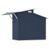 Garden Shed Anthracite 106.3"x51.2"x82.1" Galvanized Steel