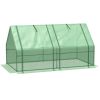 Portable Tunnel Greenhouse Outdoor Garden Mini with Large Zipper Doors & Water/UV PE Cover 6' x 3' x 3'