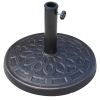 17" 26 lbs Round Resin Umbrella Base Stand Market Parasol Holder with Beautiful Decorative Pattern & Easy Setup, for Œ¶1.5", Œ¶1.89" Pole, for Lawn