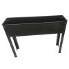 Elevated garden bed, metal elevated outdoor flowerpot box, suitable for backyard and terrace, large flowerpot, suitable for vegetable and flower book