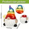 1pc Garden Rainbow Gnome Resin Statue, Faceless Doll Figure Miniature Decoration For Lawn Home Indoor Outdoor Patio Yard Garden Lawn Porch Decor