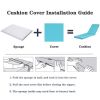 2PCS Set Outdoor Lounge Chair Cushion Replacement Patio Funiture Seat Cushion Chaise Lounge Cushion (SKY BLUE Color)