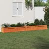 Garden Planters 2 pcs Wax Brown Solid Wood Pine