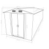 Garden Shed 101.2"x192.5"x71.3" Metal Anthracite