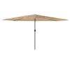 Garden Parasol with Steel Pole Brown 152.8"x152.8"x97.6"