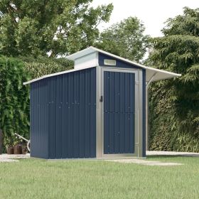 Garden Shed Anthracite 106.3"x51.2"x82.1" Galvanized Steel