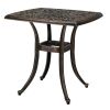 21.3inch Square Garden Cast Aluminum Table Bronze