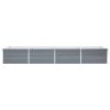 Garden Raised Bed Galvanized Steel 126"x31.5"x17.7" Gray