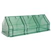 Portable Tunnel Greenhouse Outdoor Garden Mini Hot House with Zipper Doors & Water/UV Cover 9' L x 3' W x 3' H