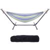 Steel frame, including high-end handbag. Indoor and outdoor Brazilian style cotton bed, suitable for backyard, camping, garden, green