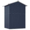 Garden Shed Anthracite 49.6"x38.4"x69.7" Galvanized Steel