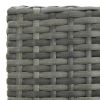 Garden Bar Stools with Cushions 4 pcs Gray Poly Rattan