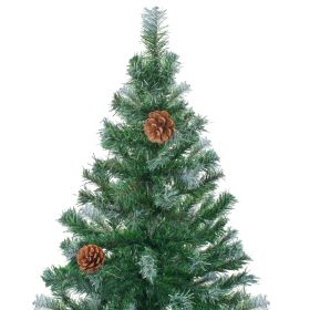 Vida XL Frosted Christmas Tree with Pinecones 5 ft