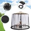 Umbrella Mosquito Netting for Outdoor Garden Patio Umbrellas Adjustable Rope Polyester Sunshade Mosquito Net for Travel Tent