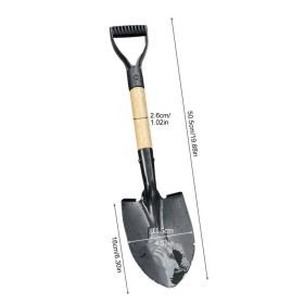 Outdoor Children Digging Shovel Metal Digging Sand Shovel With Wooden Handle Kids Mini Beach Garden Snow Shove (Color: L)