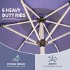 7.5FT Patio Umbrella, Outdoor Table Umbrella with Push Button Tilt and Crank