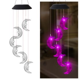 LED Colorful Solar Power Wind Chime Crystal Hummingbird Butterfly Waterproof Outdoor Windchime Solar Light for Garden outdoor (Ships From: China, Emitting Color: 05)